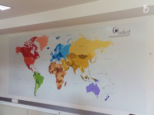 Cidesd UTAD mapa vinil impresso