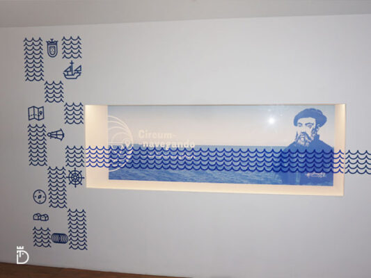 Pormenor da exposição Fernão de Magalhães – painel 4