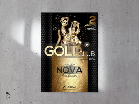 Cartaz ou comunicação visual do Gold Club