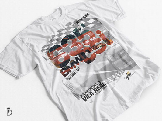 Manuel Fernandes no BMW 635 CSi – t-shirt do Circuito de Vila Real 1988