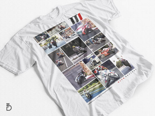 Fotografia do Revival TT1 World Championship no Circuito de Vila Real estampada na t-shirt