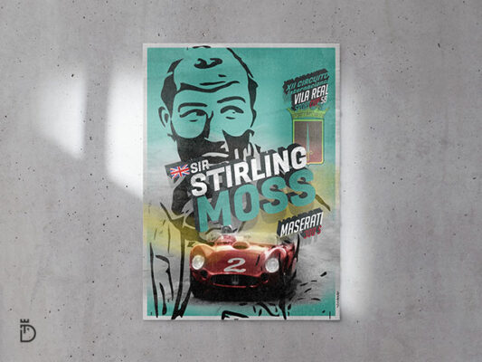 Poster comemorativo de Stirling Moss