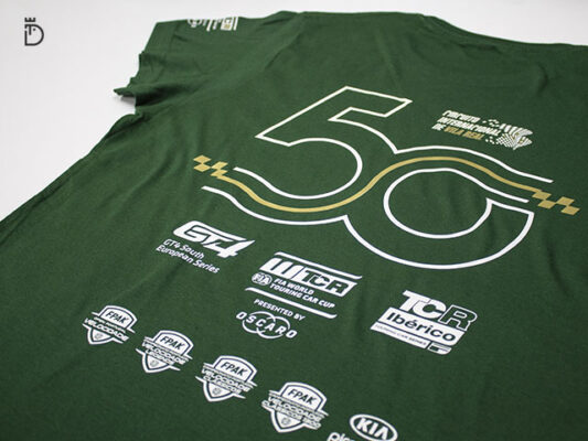 Verso da T-shirt do 50º Circuito Internacional de Vila Real