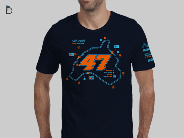Frente da T-shirt oficial do 47º Circuito Internacional de Vila Real (2017)
