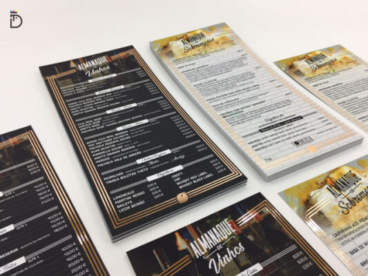 Menus de vinhos e sobremesas personalizados – Forneria