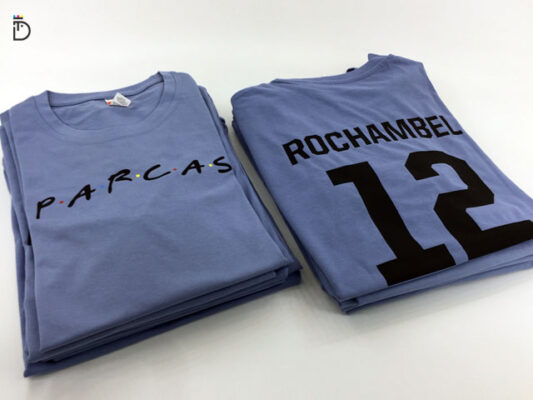 T-shirts personalizadas para jogo de futebol