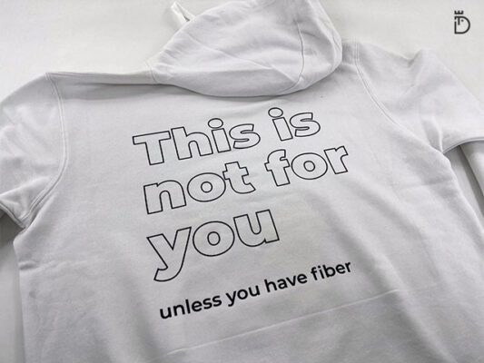 Verso de hoodie personalizado para Académico Alves Roçadas com DTF