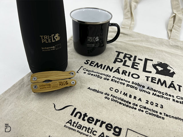 Brindes institucionais para o Seminário Triple C da UTAD