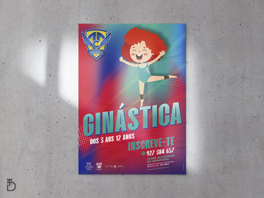 Cartaz promocional de ginástica – Clube Académico da Araucária