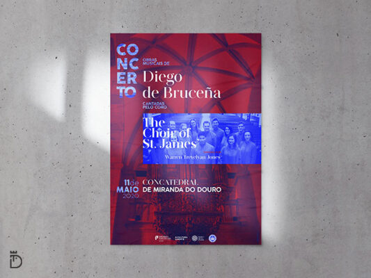 Cartaz do concerto de Diego de Brucena na Concatedral de Miranda do Douro
