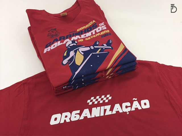 T-shirt da Corrida de Carrinhos de Rolamentos – Arroios 2022 com DTF e FLEX