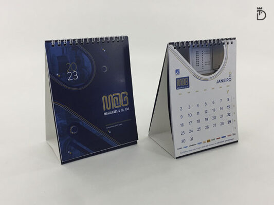 Calendário Prisma personalizado para Magalhães & CA