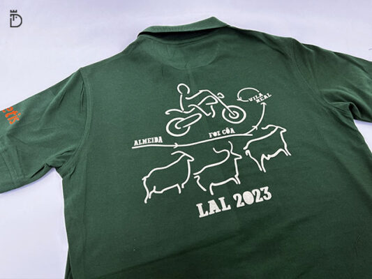 Polo personalizado na frente e verso para Veterinários Motociclistas