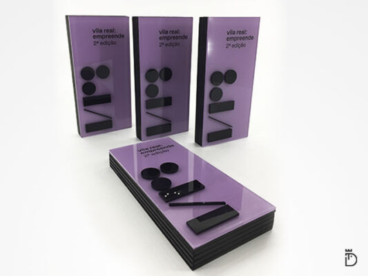 Troféu personalizado do Vila Real Empreende – 2ª Edição