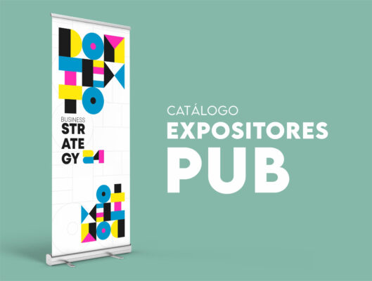 Expositores publicitários com identidade visual personalizada