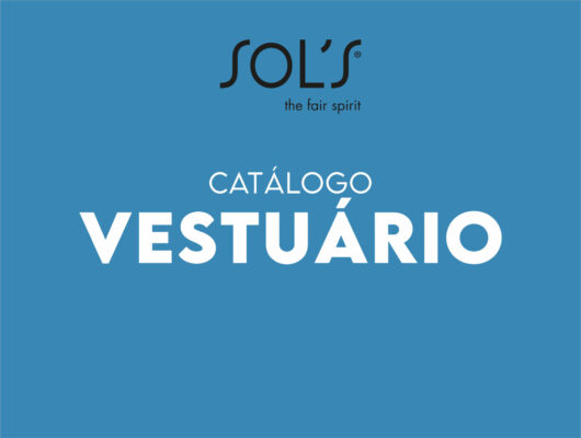 Vestuário da marca Sol’s disponível para personalização
