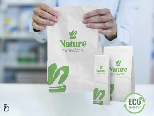 Sacos de papel personalizados para farmácias