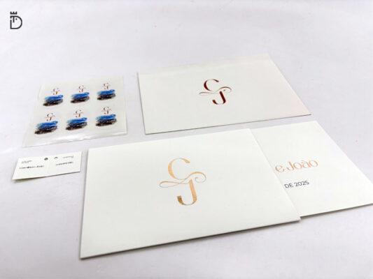 Convite de casamento personalizado Carolina & João